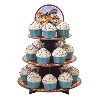 3-stöckiger Cupcake-Ständer aus Pappe